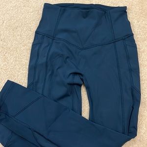 Lululemon all the right places crop 23” leggings night diver